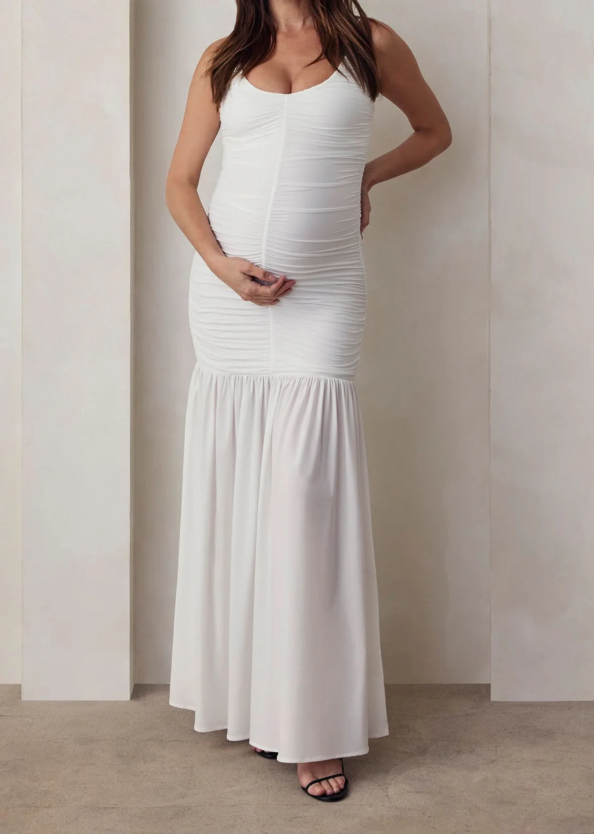 Drop Waist Shirred Maxi Dress - Image 5