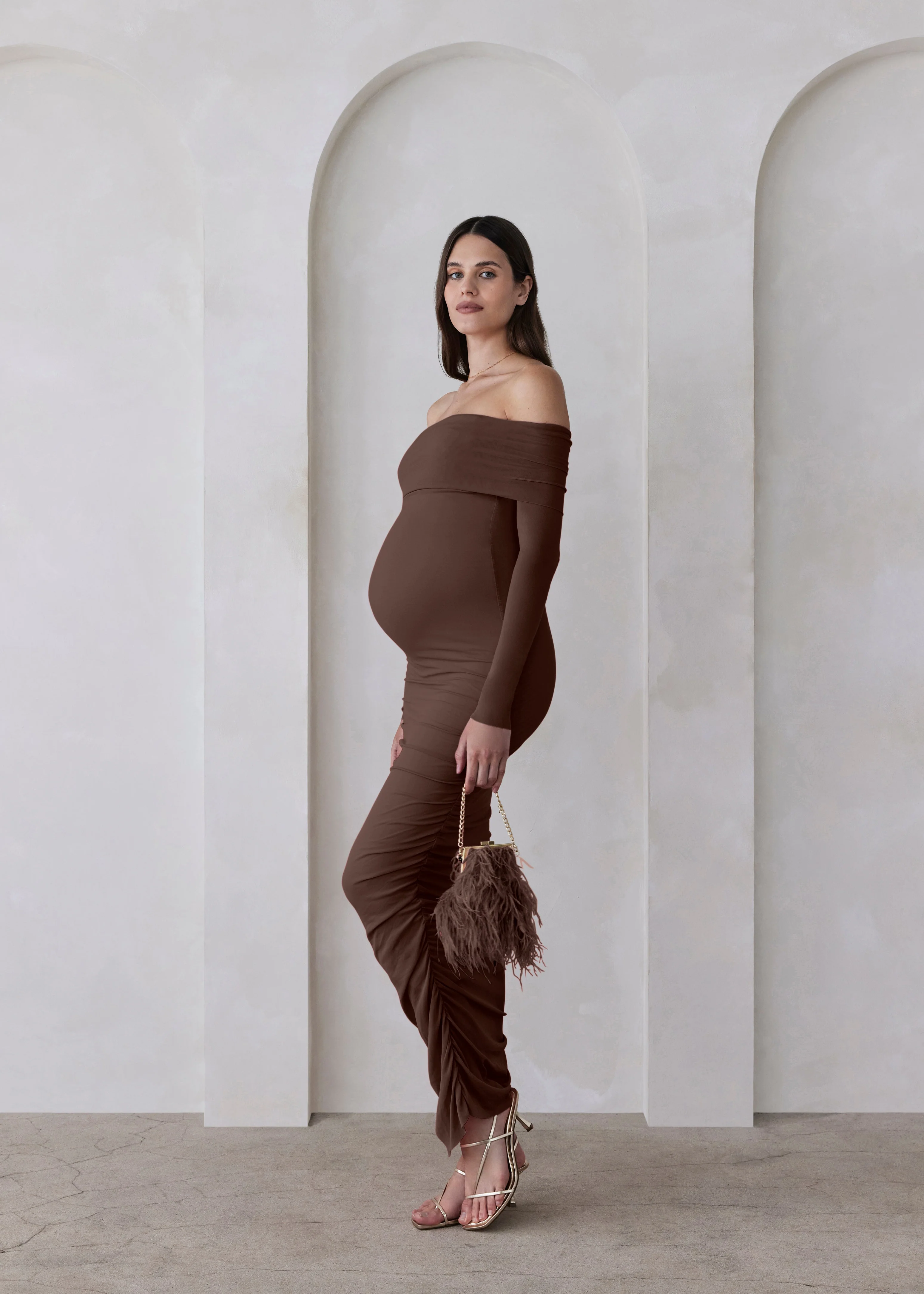 Off The Shoulder Soft Mesh Dress - JASMINE TOOKES X BUMPSUIT - Image 16