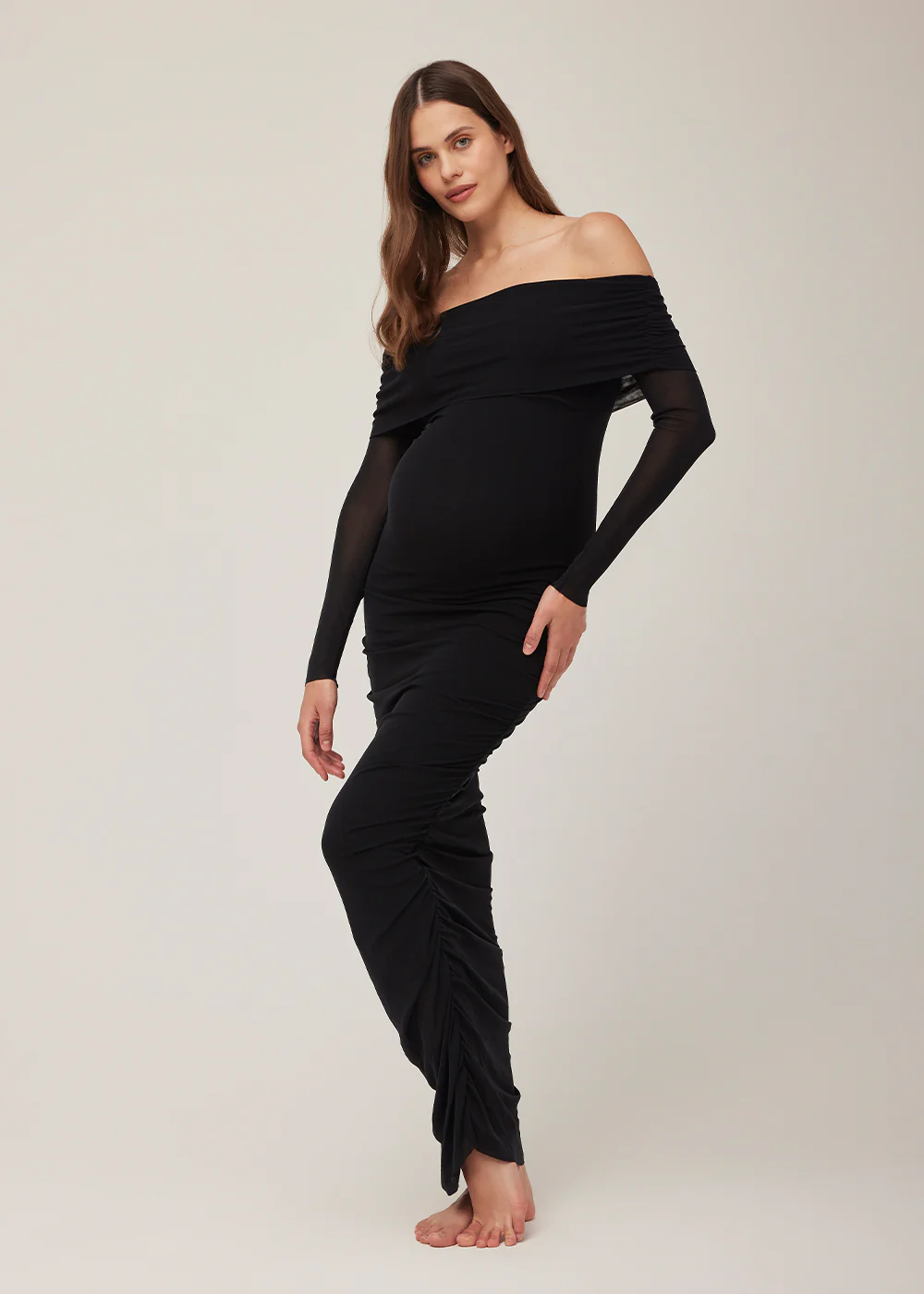 Off The Shoulder Soft Mesh Dress - Image 7