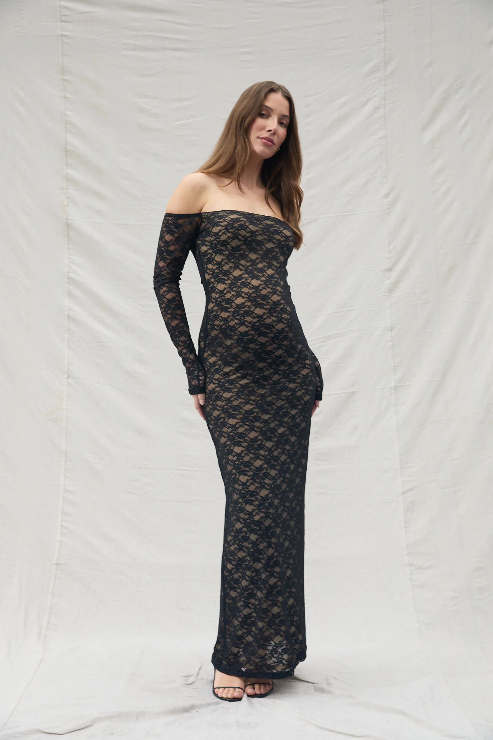 Off The Shoulder Lace Dress - Image 7