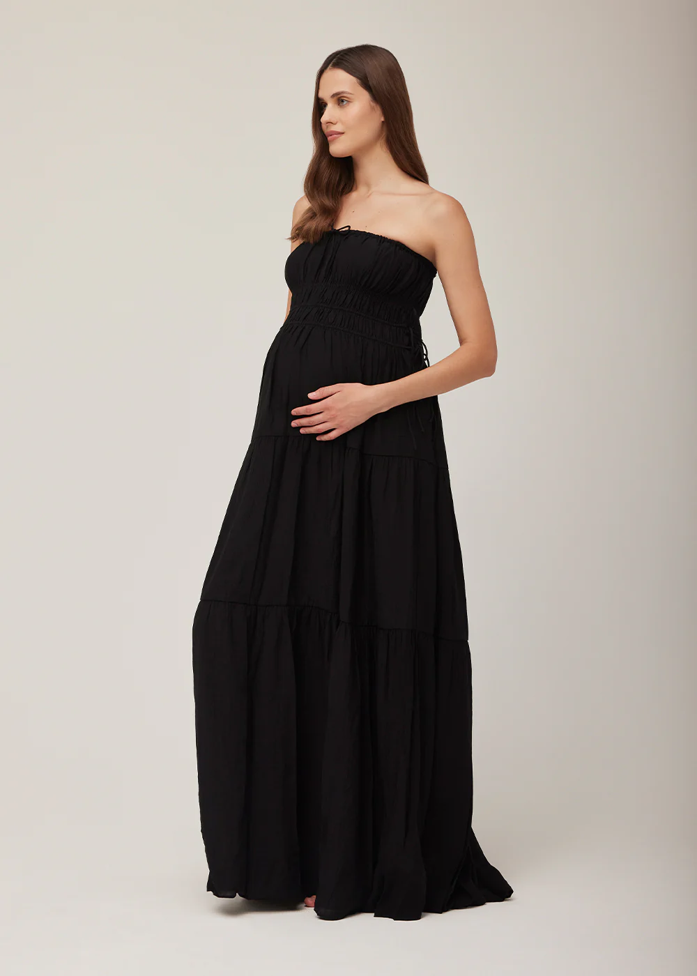 Shirred Strapless Gown - Image 11