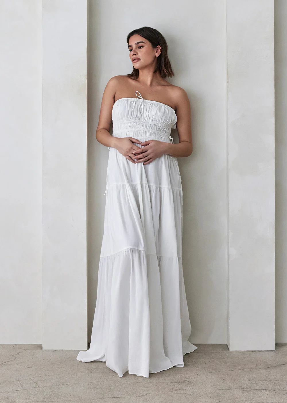 Shirred Strapless Gown - Image 4