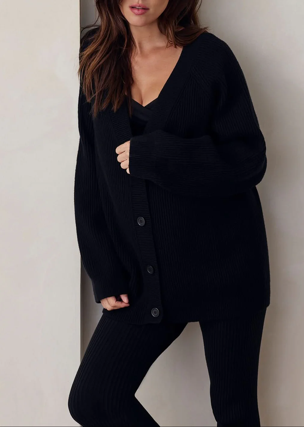 Cozy Knit Ribbed Cardigan - Image 7