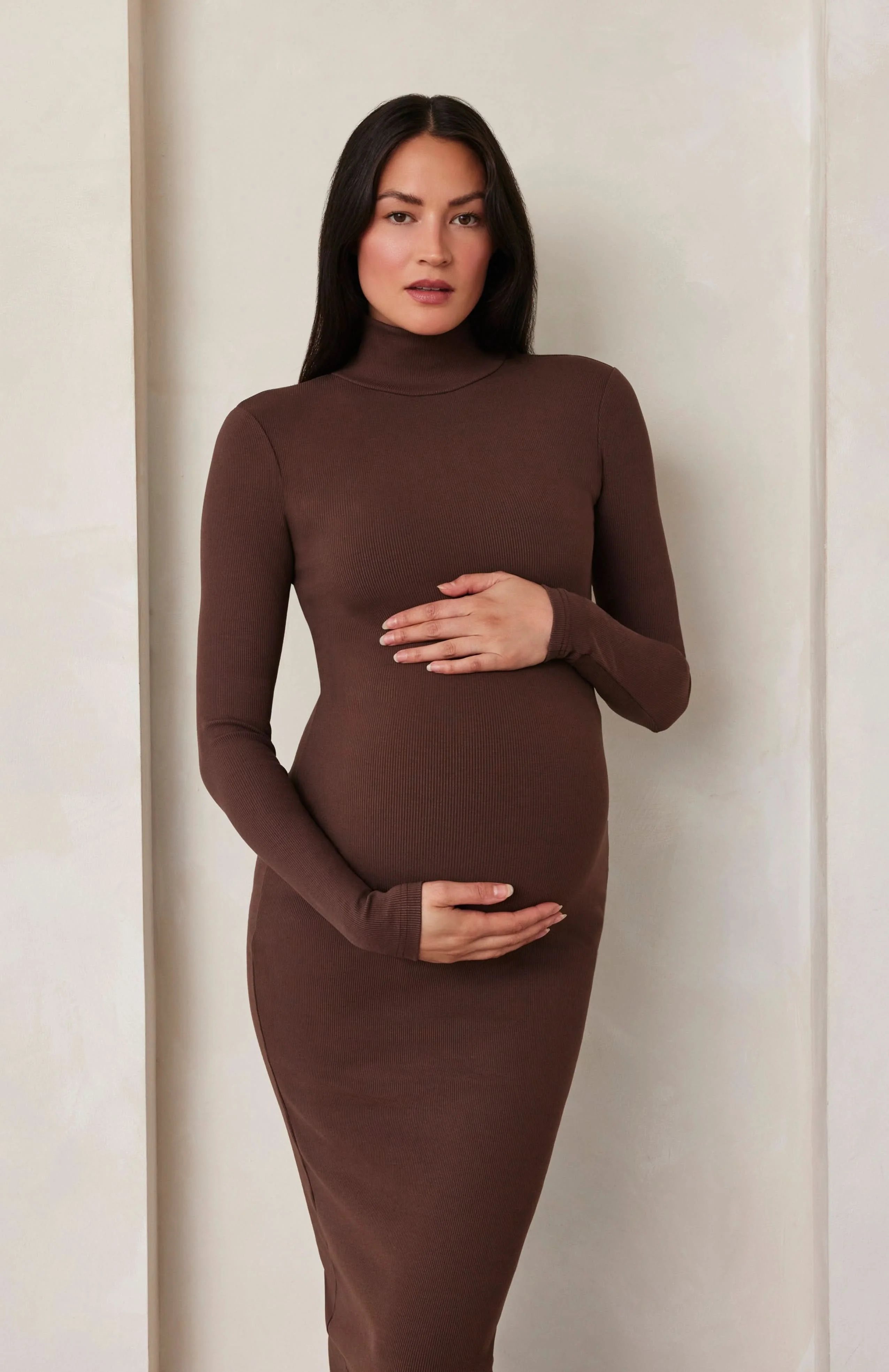 Sculpting Rib Long Sleeve Dress - Image 10