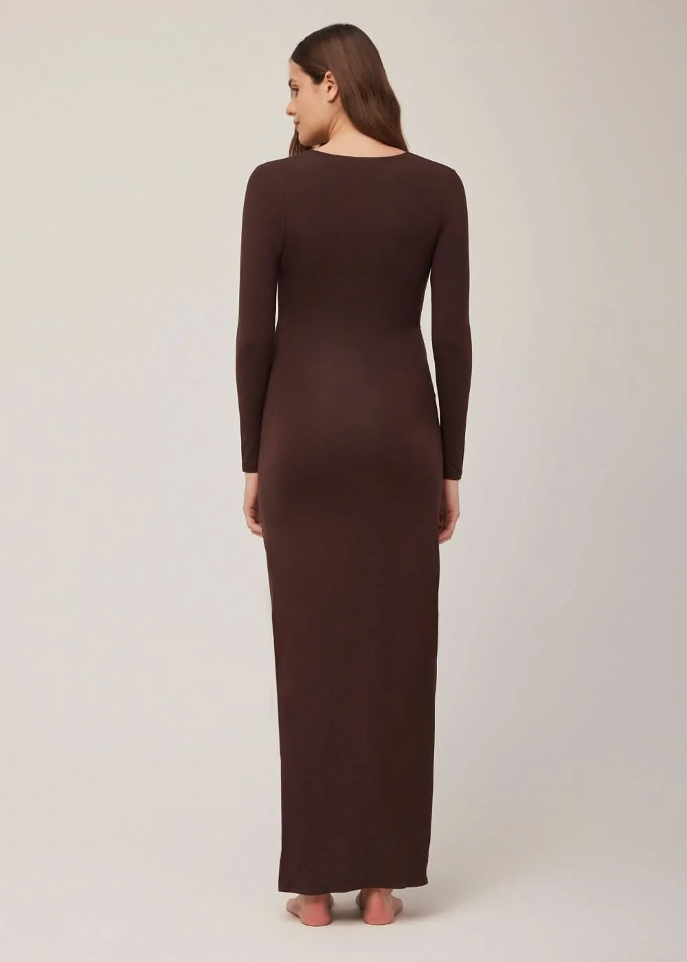 The Long Sleeve V Neck Evening Maternity Dress - Image 11