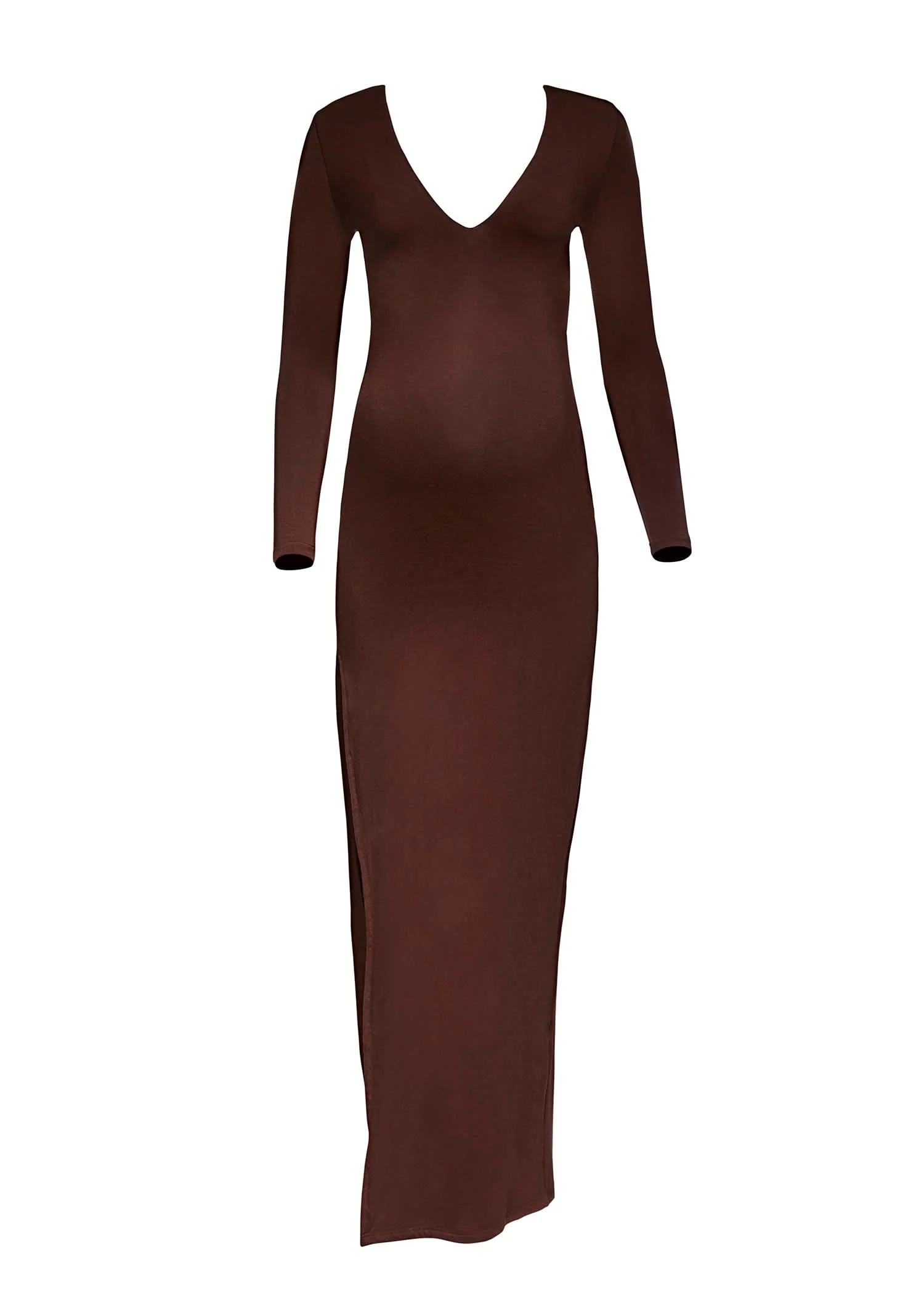 The Long Sleeve V Neck Evening Maternity Dress - Image 12