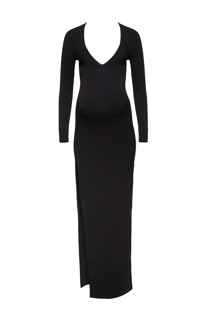 The Long Sleeve V Neck Evening Maternity Dress - Image 6
