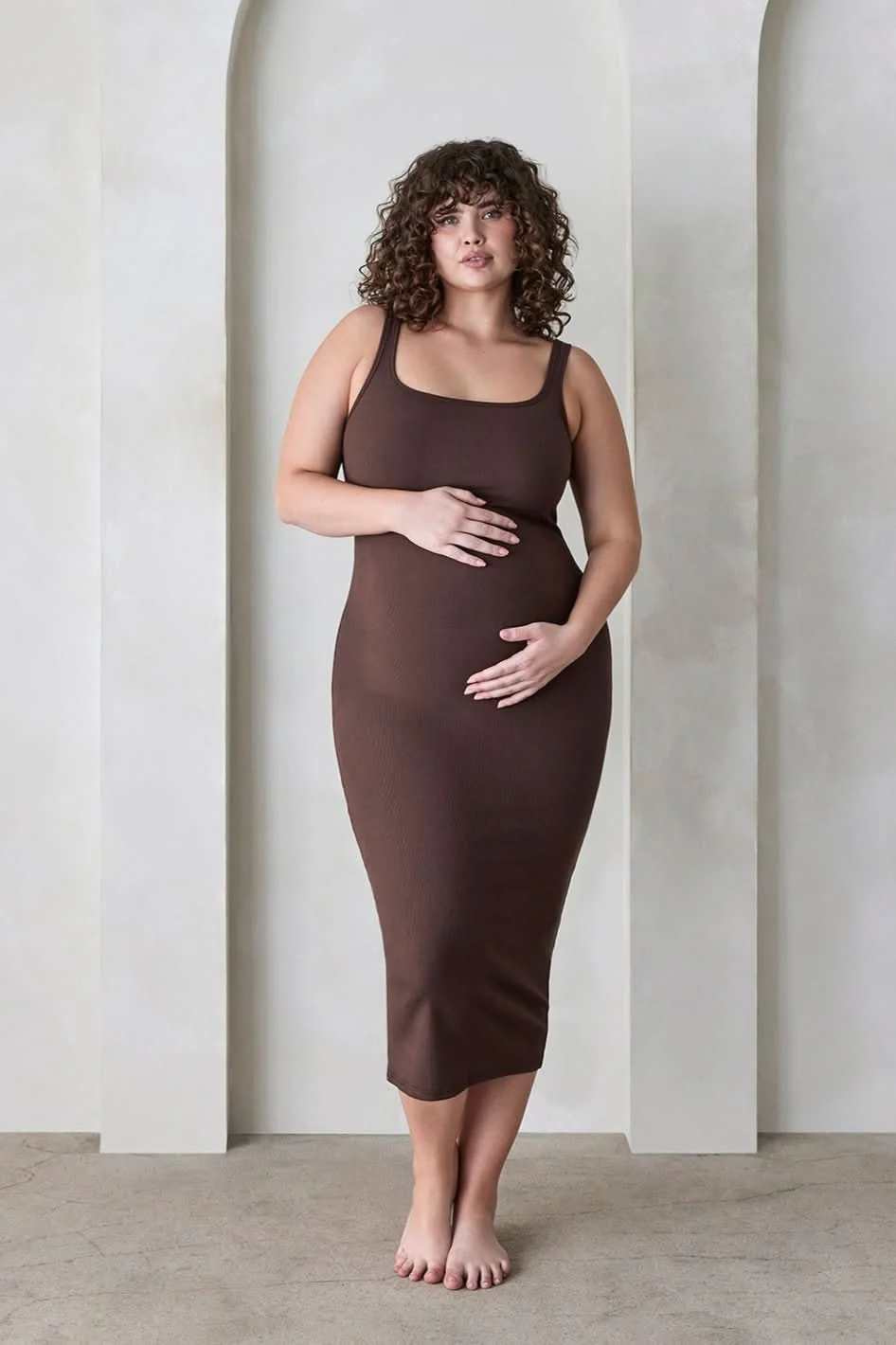 Sculpting Rib Midi Dress - Image 6