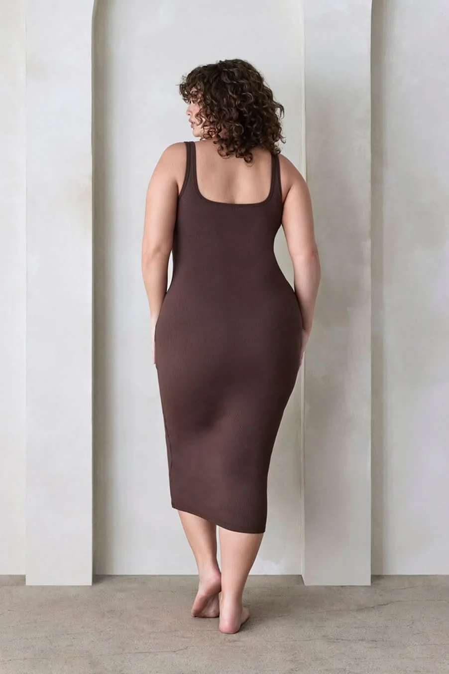 Sculpting Rib Midi Dress - Image 7