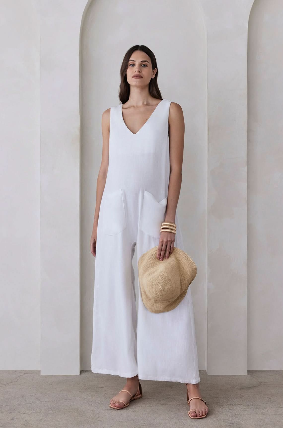 Oversized Linen Jumpsuit - Image 3