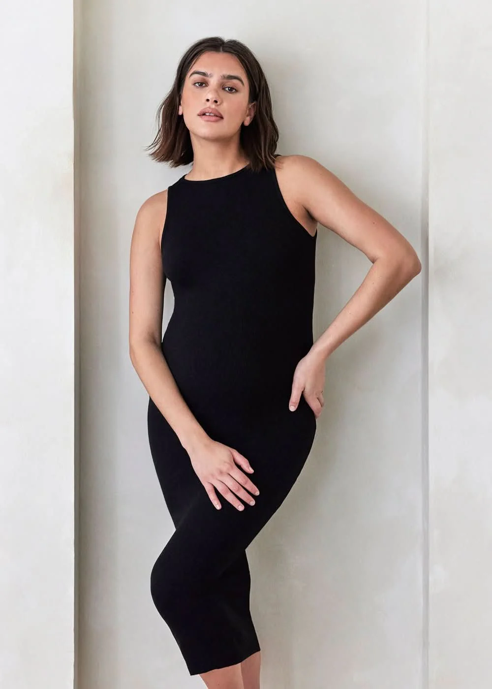 Soft Rib Boatneck Midi Dress - Image 6