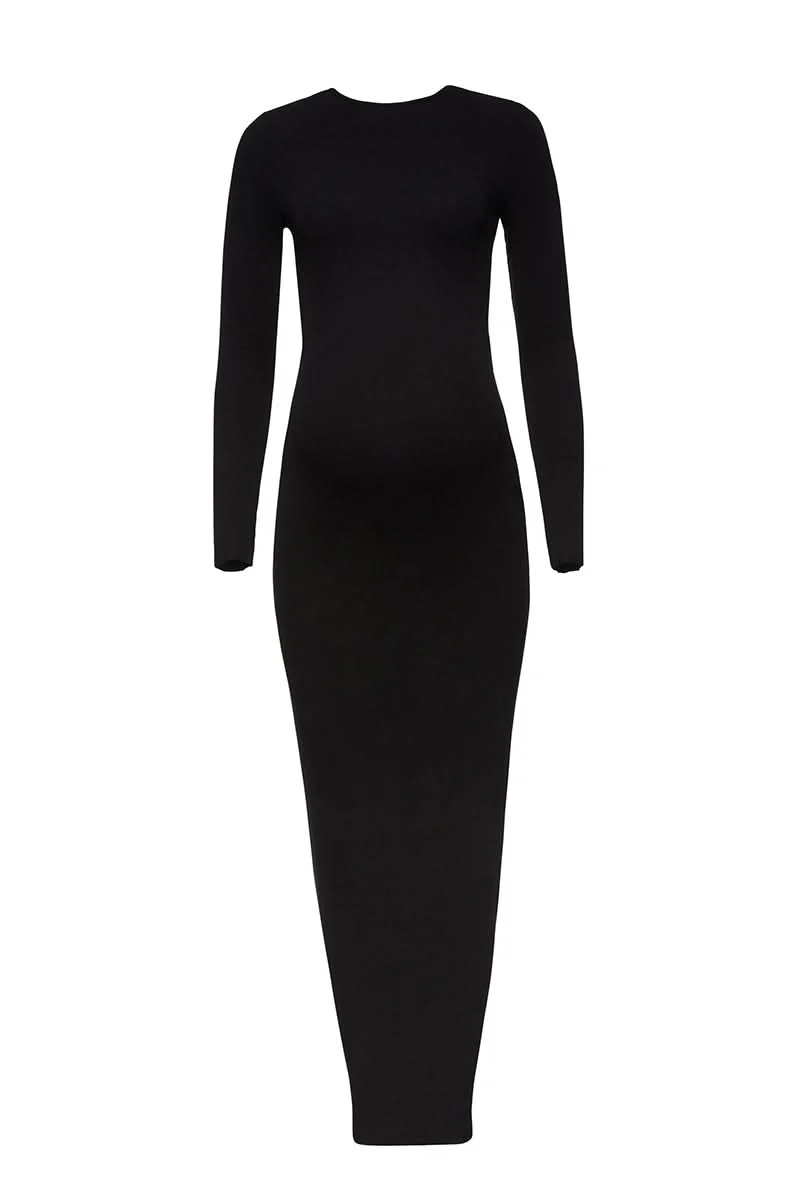 Soft Rib Maxi Long Sleeve Dress - Image 6